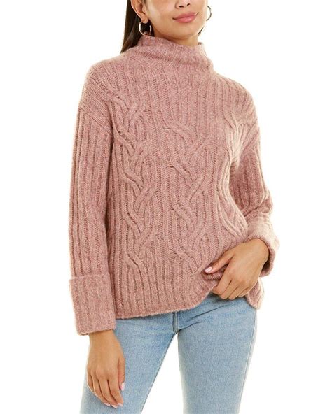 Alpaca Blend Cable Knit Sweater 